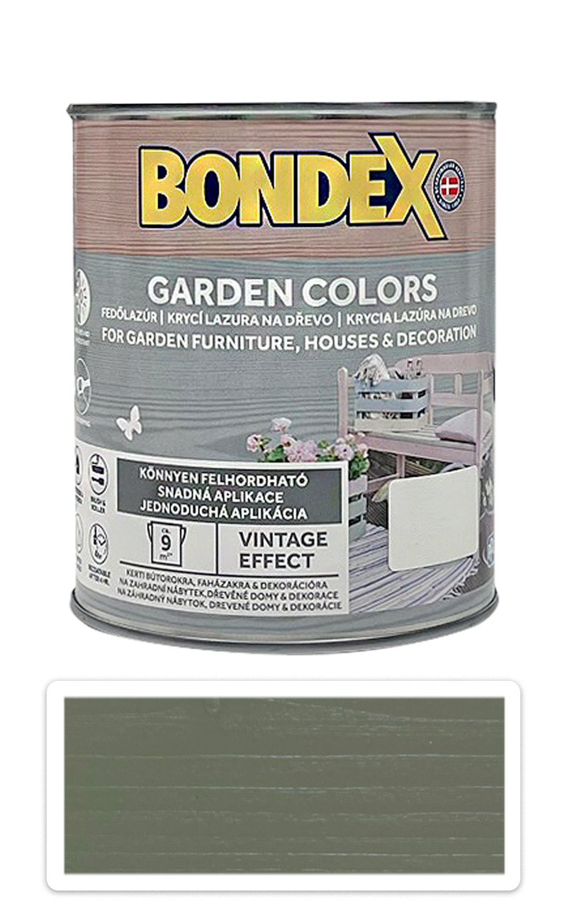 BONDEX Garden Colors - dekoratívna silnovrstvová lazúra na drevo, betón a kov 0.75 l Grantine