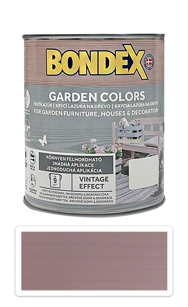 BONDEX Garden Colors - dekoratívna silnovrstvová lazúra na drevo, betón a kov 0.75 l Magnolia