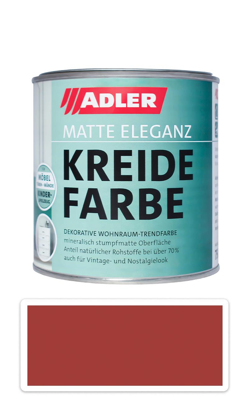 ADLER Kreidefarbe - univerzálna vodou riediteľná kriedová farba do interiéru 0.75 l Mauerläufer