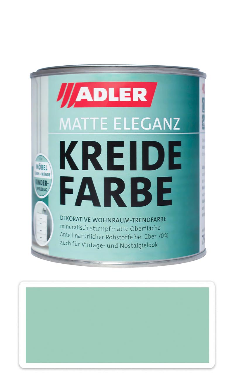 ADLER Kreidefarbe - univerzálna vodou riediteľná kriedová farba do interiéru 0.75 l Wanderkarte