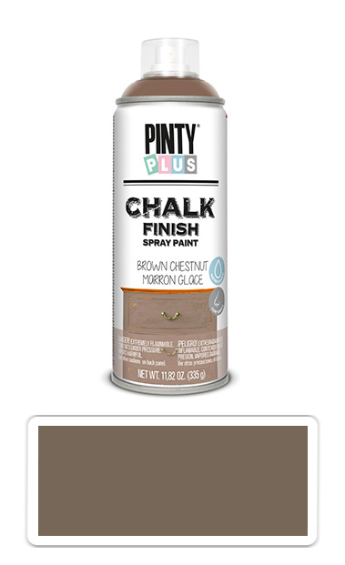 PINTYPLUS CHALK - kriedová farba v spreji na rôzne povrchy 400 ml Orieškovo hnedá CK790