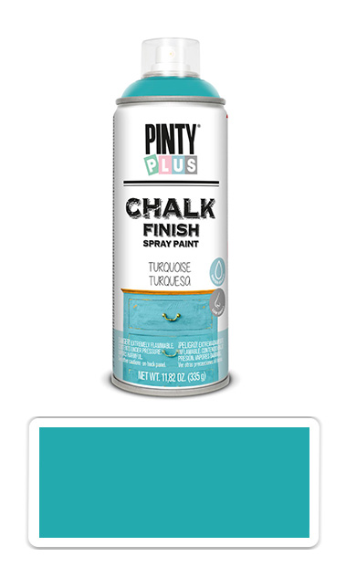 PINTYPLUS CHALK - kriedová farba v spreji na rôzne povrchy 400 ml Tyrkysová CK797