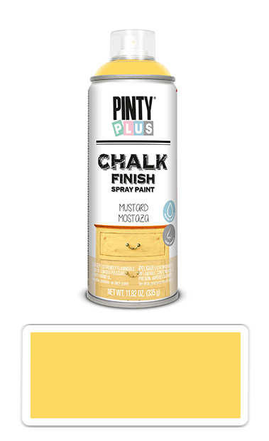 PINTYPLUS CHALK - kriedová farba v spreji na rôzne povrchy 400 ml Žltá horčicová CK801