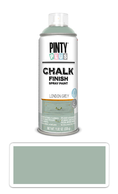 PINTYPLUS CHALK - kriedová farba v spreji na rôzne povrchy 400 ml Londýnska sivá CK817