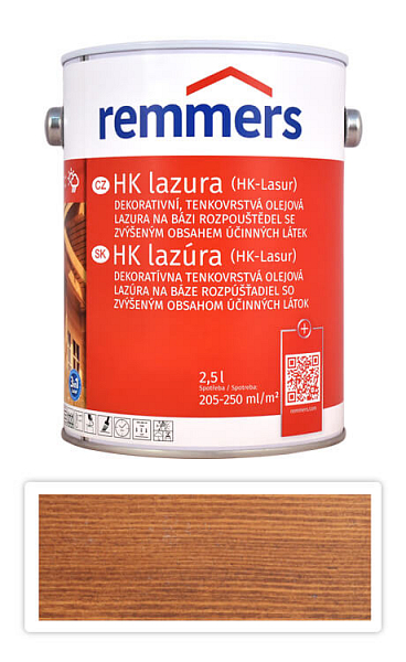 REMMERS HK lazúra - ochranná lazúra na drevo pre exteriér 2.5 l Orech