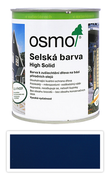 OSMO Sedliacka farba 0.75 l Kráľovská modrá 2506