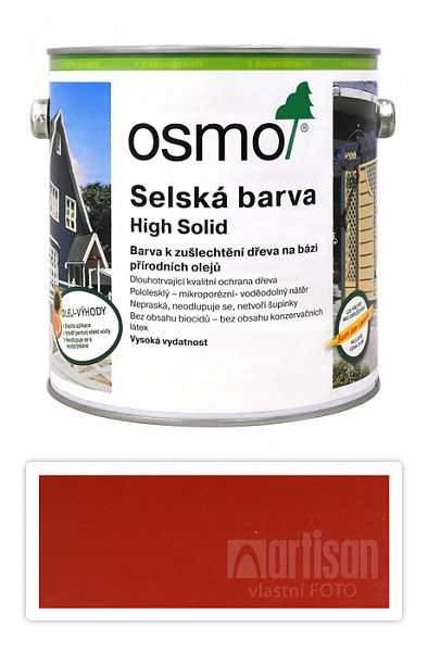 OSMO Sedliacka farba 2.5 l Karmínovo červená 2311