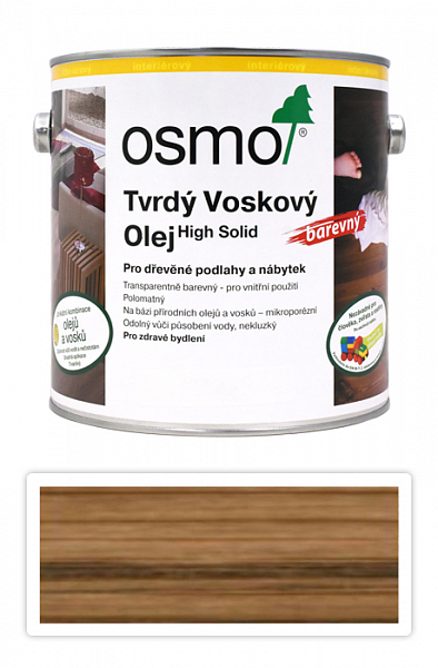OSMO Tvrdý voskový olej farebný pre interiéry 2.5 l Hnedá zem 3073