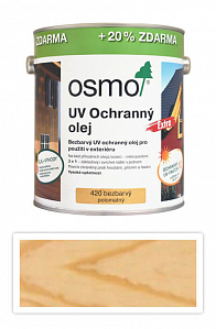 OSMO UV Olej Extra pre exteriéry 3 l Bezfarebný 420 (20 % zdarma)