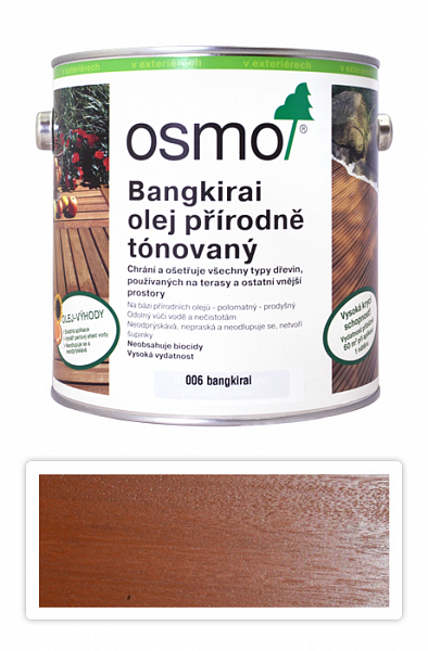 OSMO Špeciálny olej na terasy 2.5 l Bangkirai 006