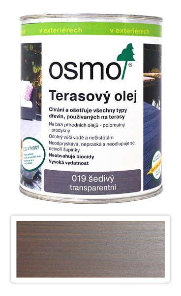 OSMO Terasový olej 0.75 l Sivý 019