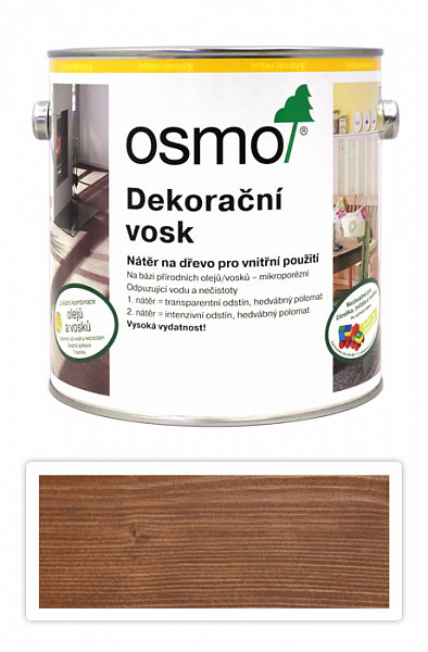 OSMO Dekoračný vosk transparentný 2.5 l Orech 3166