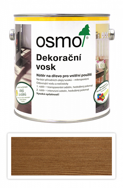 OSMO Dekoračný vosk transparentný 2.5 l Dub 3164