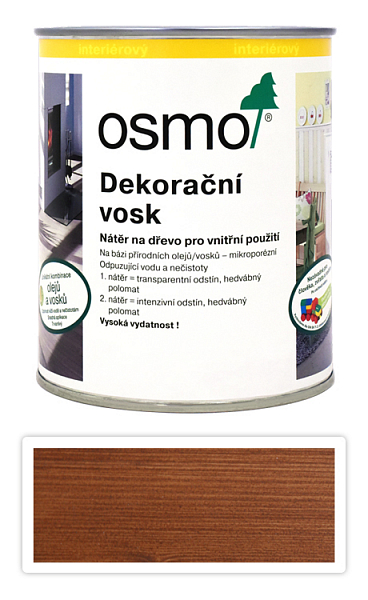 OSMO Dekoračný vosk transparentný 0.75 l Koňak 3143
