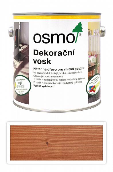 OSMO Dekoračný vosk transparentný 2.5 l Čerešňa 3137