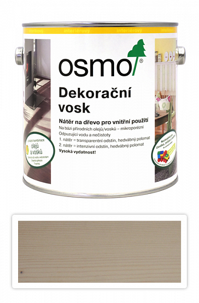 OSMO Dekoračný vosk transparentný 2.5 l Breza 3136