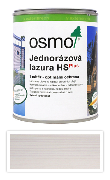 OSMO Jednorázová lazúra HS 0.75 l Smrek biely 9211
