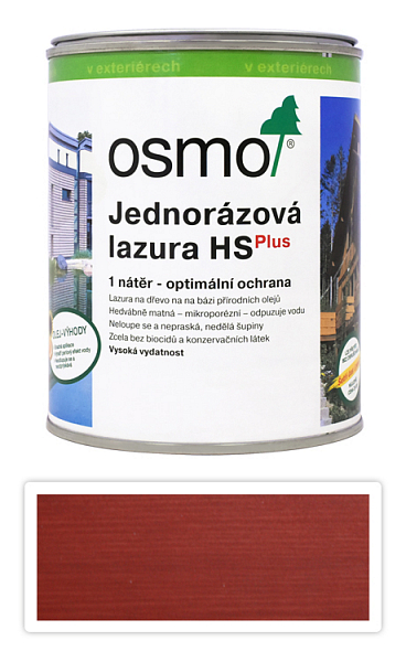 OSMO Jednorázová lazúra HS 0.75 l Škandinávska červeň 9234