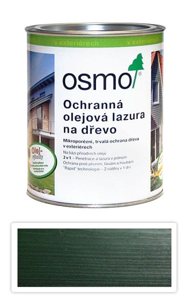 OSMO Ochranná olejová lazúra 0.75 l Jedľovo zelená 729