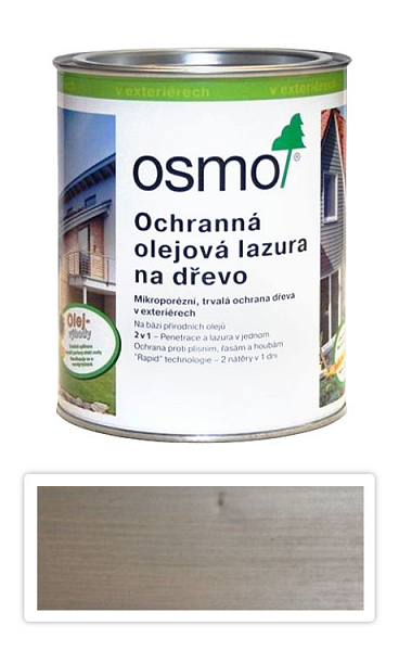 OSMO Ochranná olejová lazúra 0.75 l Čadičovo sivá 903