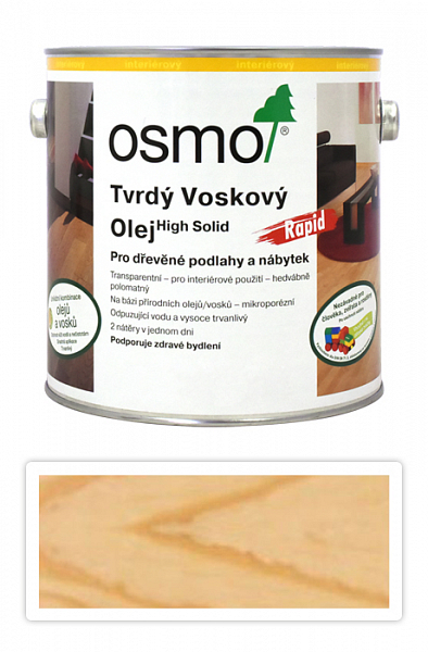 OSMO Tvrdý voskový olej Rapid pre interiéry 2.5 l Matný 3262