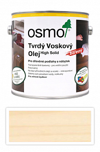 OSMO Tvrdý voskový olej farebný pre interiéry 2.5 l Biely 3040