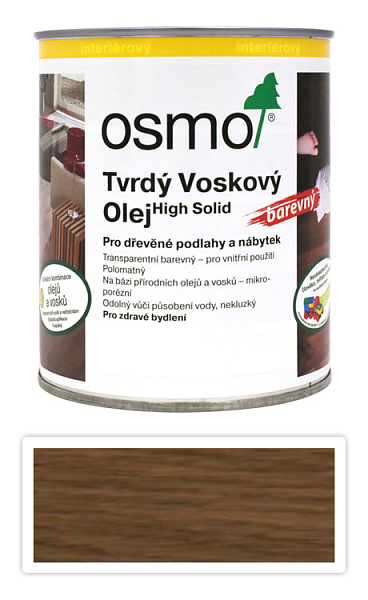 OSMO Tvrdý voskový olej farebný pre interiéry 0.75 l Čierny 3075