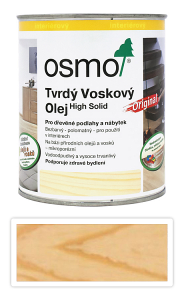 OSMO Tvrdý voskový olej pre interiéry 0.75 l Bezfarebný mat 3062