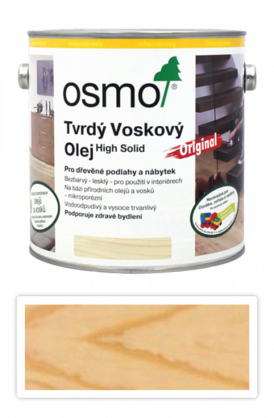OSMO Tvrdý voskový olej pre interiéry 2.5 l Polomat (matný plus) 3065