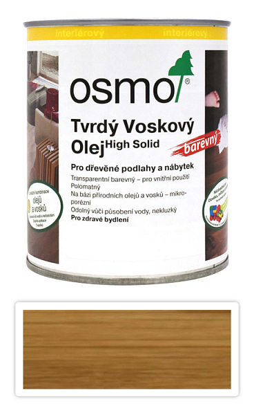 OSMO Tvrdý voskový olej farebný pre interiéry 0.75 l Med 3071