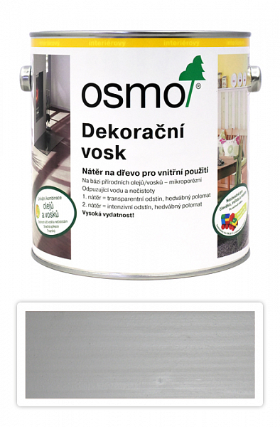 OSMO Dekoračný vosk intenzívne odtiene 2.5 l Hodváb 3172