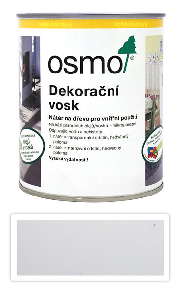 OSMO Dekoračný vosk intenzívne odtiene 2.5 l Sneh 3188