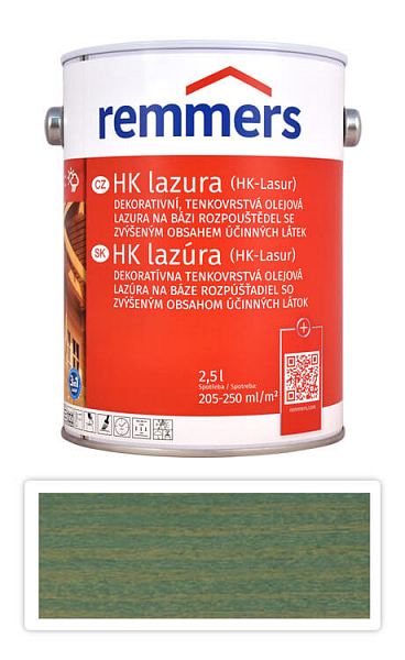 REMMERS HK lazúra - ochranná lazúra na drevo pre exteriér 2.5 l Zelená soľ