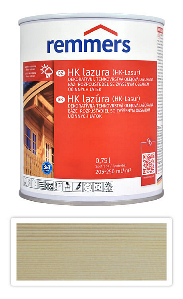 REMMERS HK lazúra - ochranná lazúra na drevo pre exteriér 0.75 l Bezfarebný