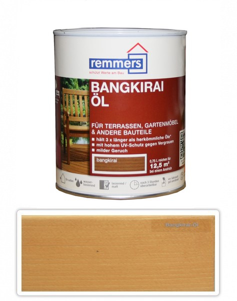 REMMERS Gartenholz Öl - vodou riediteľný terasový olej 0.75 l Bangkirai