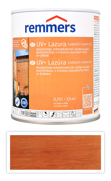 REMMERS UV+ Lazúra - dekoratívna lazúra na drevo 0.75 l Teak
