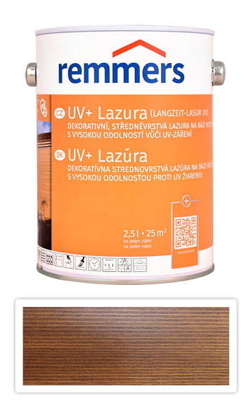REMMERS UV+ Lazúra - dekoratívna lazúra na drevo 2.5 l Palisander