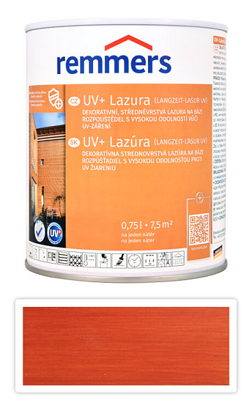 REMMERS UV+ Lazúra - dekoratívna lazúra na drevo 0.75 l Mahagón