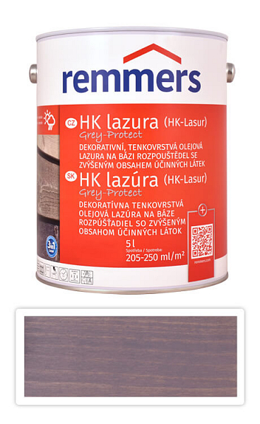 REMMERS HK lazúra Grey Protect - ochranná lazúra na drevo pre exteriér 5 l Toskanagrau FT 20925