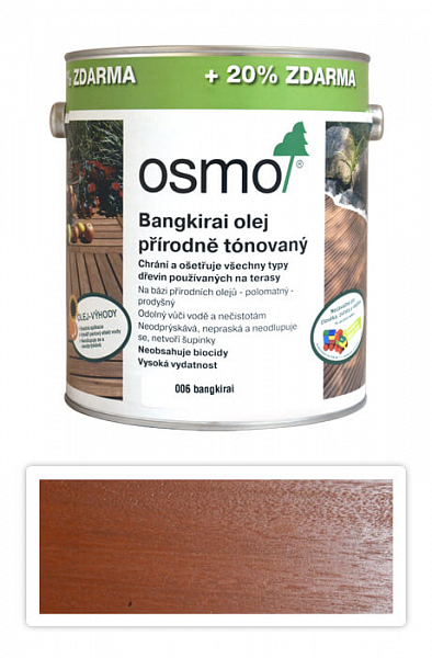 OSMO Špeciálny olej na terasy 3 l Bangkirai 006 (20 % zdarma)