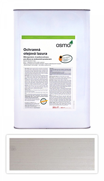 OSMO Ochranná olejová lazúra 25 l Biela 900