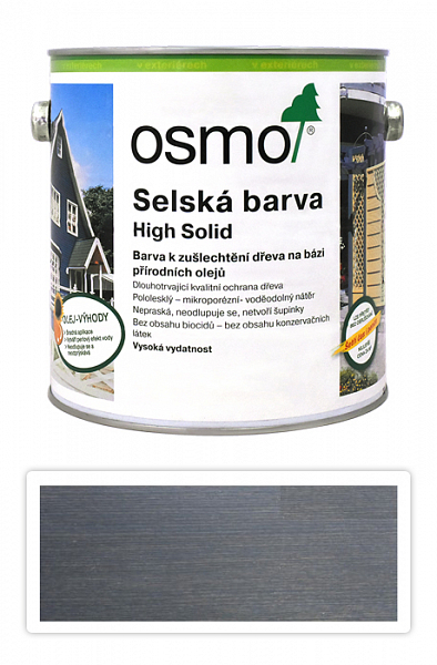 OSMO Sedliacka farba 2.5 l Antracitovo sivá 2716
