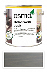 OSMO Dekoračný vosk transparentný 2.5 l Hodvábno sivý 3119