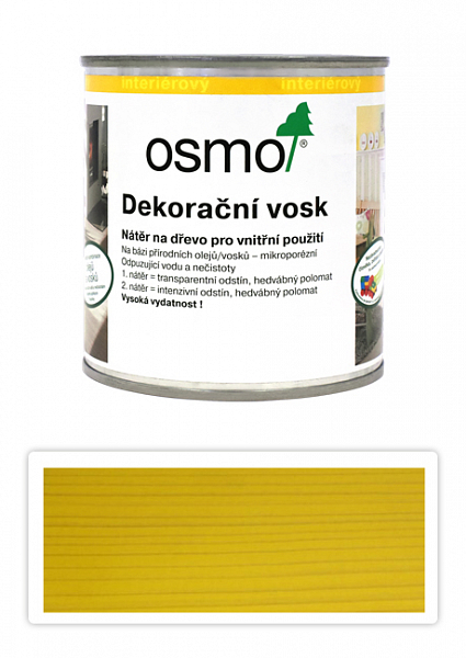 OSMO Dekoračný vosk intenzívne odtiene 0.375 l Žltý 3105