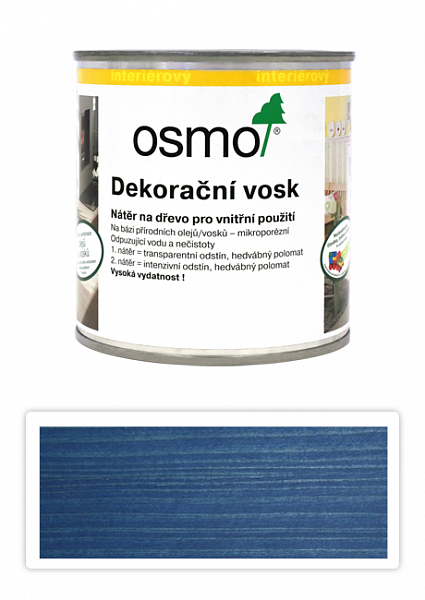 OSMO Dekoračný vosk intenzívne odtiene 0.375 l Modrý 3125