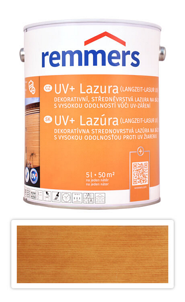 REMMERS UV+ Lazúra - dekoratívna lazúra na drevo 5 l Pínia