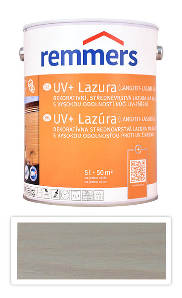 REMMERS UV+ Lazúra - dekoratívna lazúra na drevo 5 l Striebornosivá