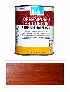 HERBOL Offenporig Pro Decor - univerzálna lazúra na drevo 0.75 l Mahagón 8407