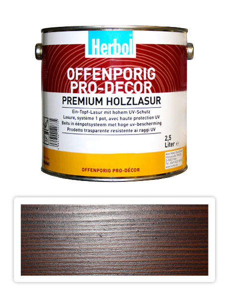 HERBOL Offenporig Pro Decor - univerzálna lazúra na drevo 2.5 l Gaštan 8408