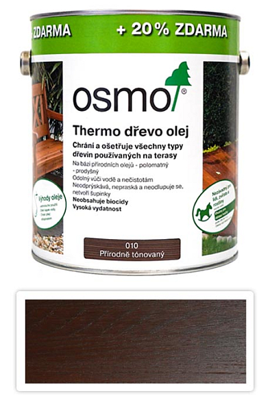 OSMO Špeciálny olej na terasy 3 l Thermo-drevo 010 (20 % zdarma)
